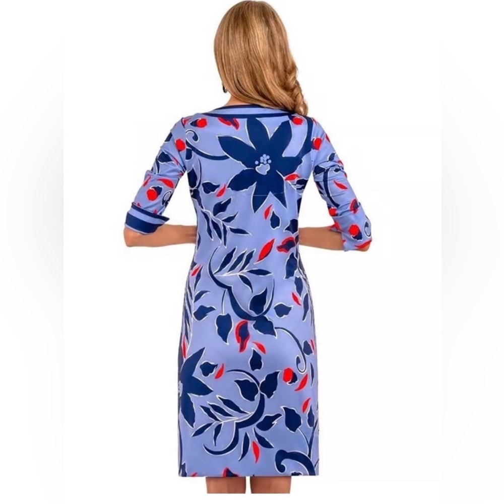 NWOT Gretchen Scott Designs Jersey Wrap Me Up Dress in Full Bloom Size L - Picture 3 of 10